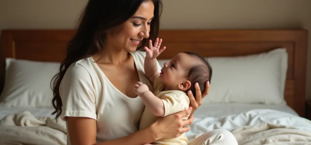Les raisons attendrissantes pour lesquelles bébé touche le visage de sa maman